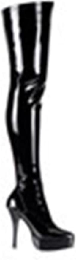 Pleaser - INDULGE-3000 Plateau overknee Laarzen - US 9 - 39 Shoes - Zwart — thumbnail 3