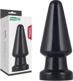 Lovetoy - Anal Shocker - King Size Buttplug - 19 x 7 cm - Zwart — thumbnail 2