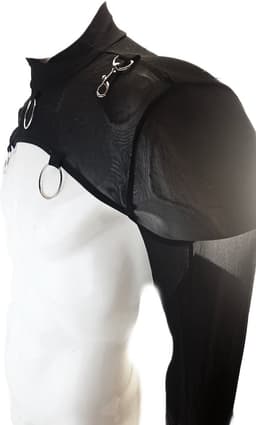 BNDGx® - Sexy Erotische korte crop Top - Maat S/M - shirt rollenspel top mannen met ijzeren ringen — thumbnail 5