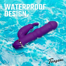Teazers - Siliconen Rabbit Vibrator - Vibrators voor Vrouwen - Dildo - Vibrators - Tarzan Vibrator - Sex Toys - 20 Vibratiestanden - Sex Toys voor Vrouwen - Paars — thumbnail 3