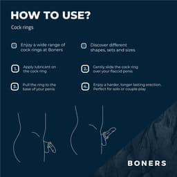 Boners - 3 Delige Cockring Set - Penisring Set voor Mannen - Extra Stimulatie - Buttplugs - Buttplug Set - Anal Plug - Sex Toys voor Mannen - Seksspeeltjes - Penisring - Cockringen - Grijs — thumbnail 3