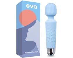 Eva® Personal Massager - Magic Wand - Vibrator voor Vrouwen - Krachtige Clitoris Stimulator - 75% Intensere Stimulatie - 20 Standen - Fluisterstil - Sex Toys voor Vrouwen - Seksspeeltjes - Cadeau voor Vrouw - Sensuele Audio - Ocean Blue