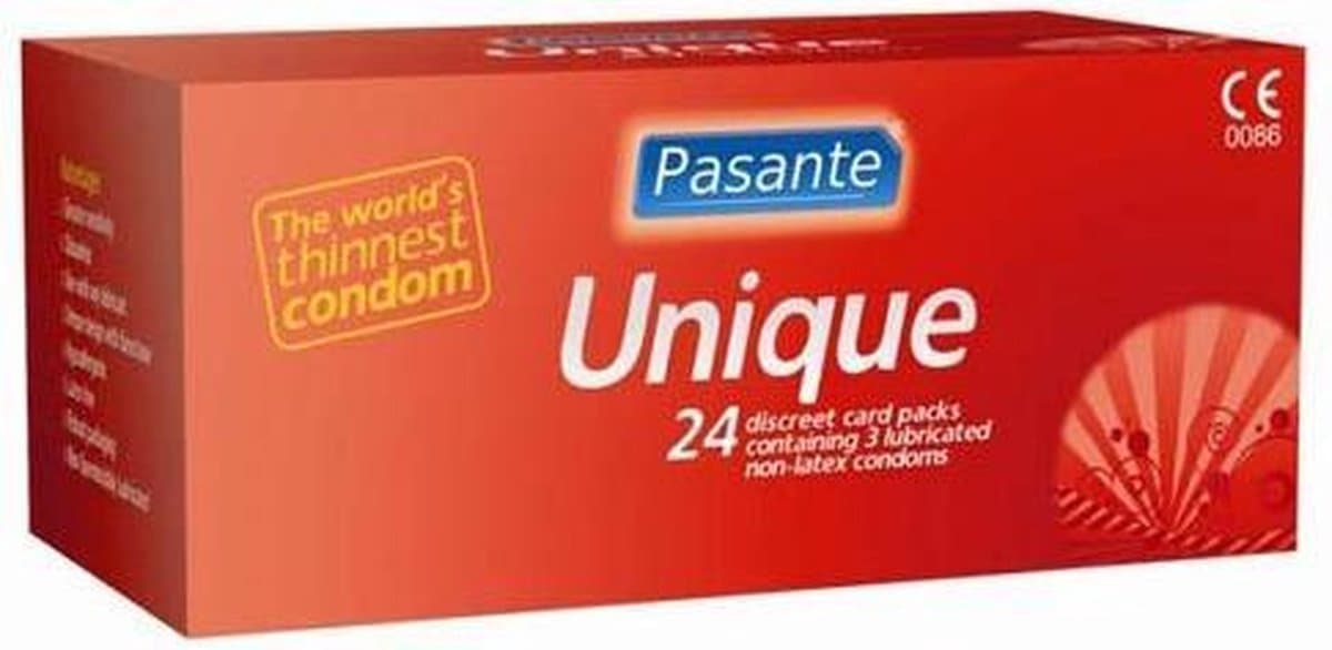 Pasante - Unique Latexvrij Condoom (72st) — afbeelding 1