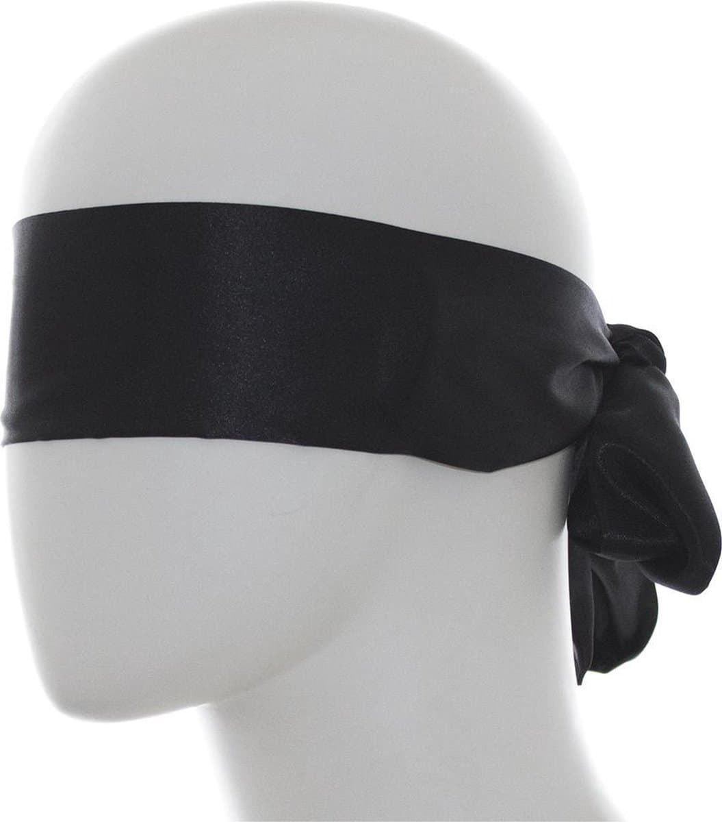 Banoch | Blinddoek Zwart - zacht 150 cm 8 cm breed — afbeelding 1