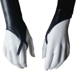 Sexy Handschoenen L/XL Zwart lange lak handschoen Glans Shiny Lakleer valentijn Gogo dancing dans accessoiren lange vingerloze gloves — thumbnail 3