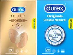 Durex - 40 Condooms - Classic Natural 20st - Nude Latexvrij 20st — thumbnail 1