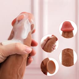IntiMate® DeepThrill - Realistische Dual Layer Dildo met Zuignap - Luxe Groot Formaat XXL Dildo 27cm - Voelt Levensecht - Veilig Medisch Siliconen - Sex Toys Voor Vrouwen - Discrete Verpakking — thumbnail 5