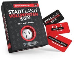 Stadt Land Volleposten Spel - Rood Licht Edition voor Volwassenen - Actief Spel voor 2-6 Spelers — thumbnail 1