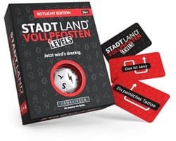 Stadt Land Volleposten Spel - Rood Licht Edition voor Volwassenen - Actief Spel voor 2-6 Spelers