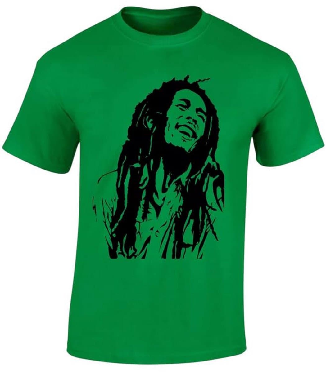 Bob Marley geïnspireerd Reggae heren T-shirt Smoke Weed Jamaicaanse Ragga muziek Xmas Gift Top — afbeelding 1