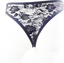 BamBella ® - Slip - maat Onesize S/M - zwart Sexy erotische heren onderbroek mannen kant stof strik — thumbnail 4