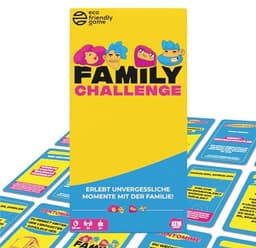 Familie Uitdaging - Gezelschapsspel met Grappige Vragen en Uitdagingen voor Kinderen en Volwassenen - Kaartspel vanaf 8 Jaar - Ideaal voor Vakantie en Reizen — thumbnail 1