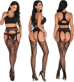 Body Pleasure Strakke Bodystocking – Maat L/M – Luxe Cadeaubox – TL141 — thumbnail 3