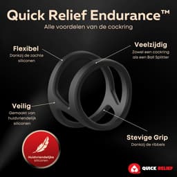 Quick Relief Endurance™ - Siliconen Cockring - Penisring - Verstelbaar - Sex Toys voor Mannen en Koppels - Ballstretcher - Seksspeeltjes voor Heren — thumbnail 3