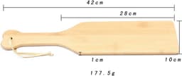 Nooitmeersaai - Houten brede paddle met koord - 42 cm — thumbnail 2