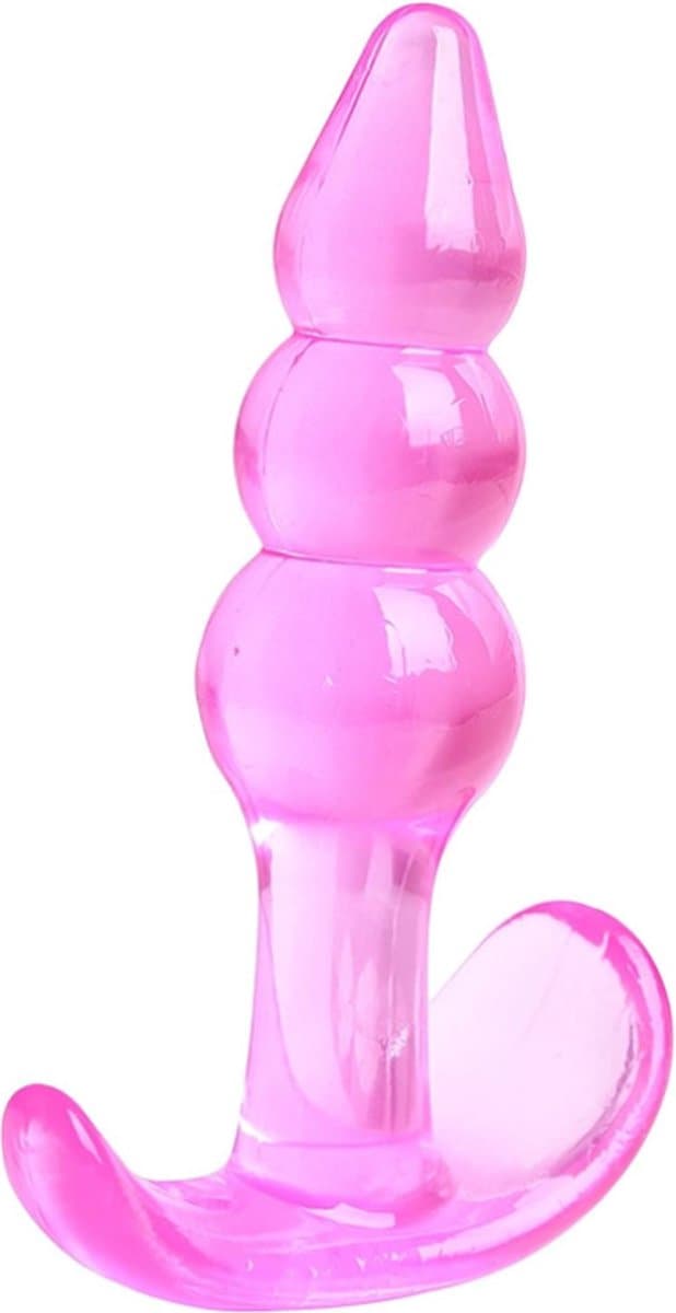 Buttplug I Anaal Plug I Butt Plug I Ribbel Buttplug I Voor Hem Of Haar I 10 CM Inbrenglengte I Siliconen I Roze — afbeelding 1