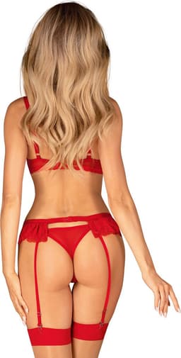 Obsessive - Chilisa Driedelige Set - Rood — thumbnail 3