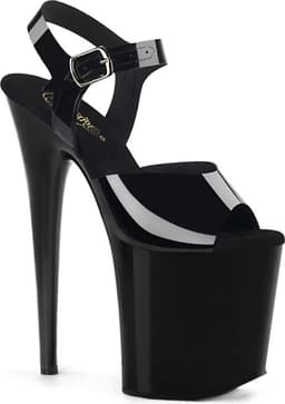 Pleaser - FLAMINGO-808N Sandaal met enkelband, Paaldans schoenen - Paaldans schoenen - 44 Shoes - Zwart — thumbnail 1