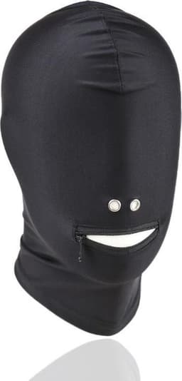 Banoch - Mask Zipper Mouth - Spandex Masker - BDSM - Zwart met Rits — thumbnail 4