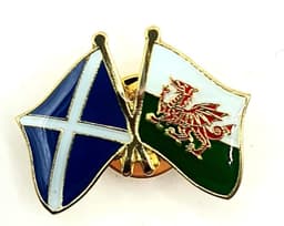 Welsh Cymru Schotland Schotse Saltire Verenigd Koningkrijk UK Vriendschap Metalen Emaille Land Vlaggen Pin Badge, Metaal — thumbnail 3
