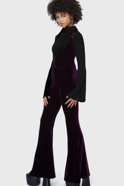 Killstar Beneath The Eclipse - Night Petal Underbust Corset Dames Korset - paars - 3XL — thumbnail 2