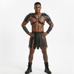 3-delige Gladiator Set Mannen - Kinky Festival Outfit - Verstelbaar PU Leer Harnas - Wasteland, Darklands & Cosplay Kostuum — thumbnail 4