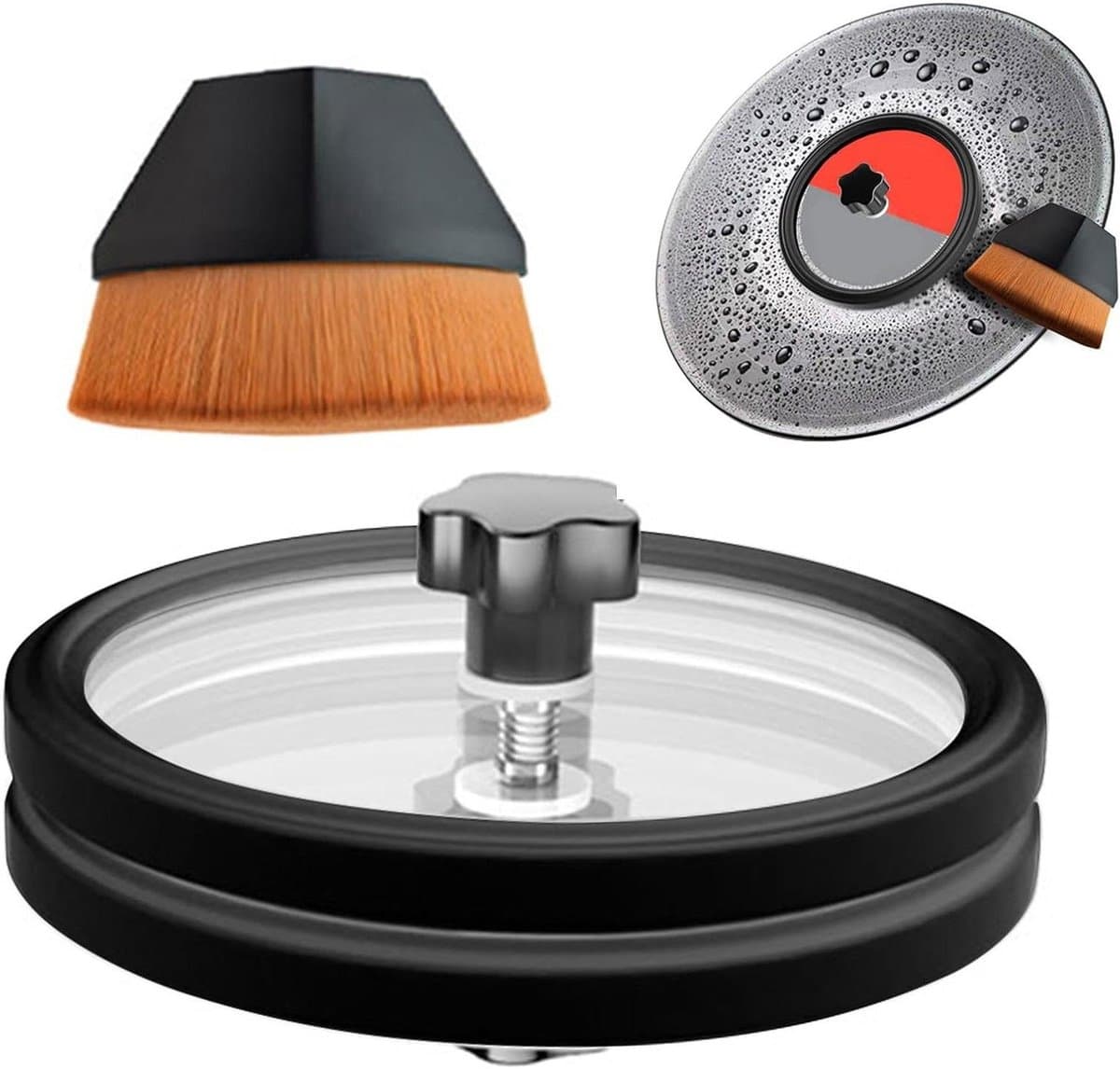 Platen Reinigingsset - Labelbeschermer Vinyl - Vinyl Reinigen - Dubbelzijdig Waterdicht - Voor 7 10 12 inch - Zwart — afbeelding 1