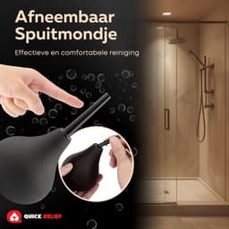 Quick Relief Cleaning Bulb™ - Anaal Douche - 224ml - Intieme Reiniging – Anal Douche – Klysma – Anaaldouche - Anaal reinigen + Glijmiddel 150ml — thumbnail 3