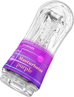 Cup Masturbator - Paars/Transparant — thumbnail 2