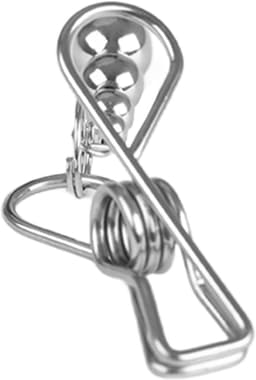 Oneay Tepelklemmen, verstelbare metalen tepelklemmen met kleine balletjes, geen piercing nodig, geschikt voor tepelringen, metalen tepelspeeltjes voor vrouwen. — thumbnail 3