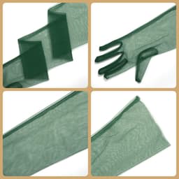 Jhubers Goods - Lange stretchy handschoenen - transparant - mesh - Halloween Cosplay - Groen - Vrouwen - Ellebooglengte - Tule - Opera bruids douche prom - Kostuum - Geschikt voor 27.6inch - Stretchy - Handschoenen - Groen. — thumbnail 3