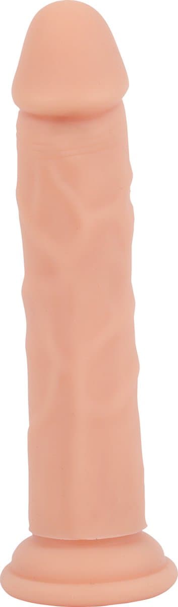 Banoch Dildo 25 cm | Rechte Beige Siliconen Dildo met Zuignap | Extra Large | Ø 4 cm | Realistisch & Flexibel — afbeelding 1