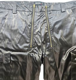 BNDGx® - Korte Broek Heren - Maat S - Open kruis Erotische Sex kleding - Nep Leer BDSM porno outfit Man Rollenspel kleding — thumbnail 5