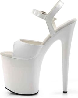 Pleaser - FLAMINGO-809 Sandaal met enkelband, Paaldans schoenen - Paaldans schoenen - 39 Shoes - Wit — thumbnail 4