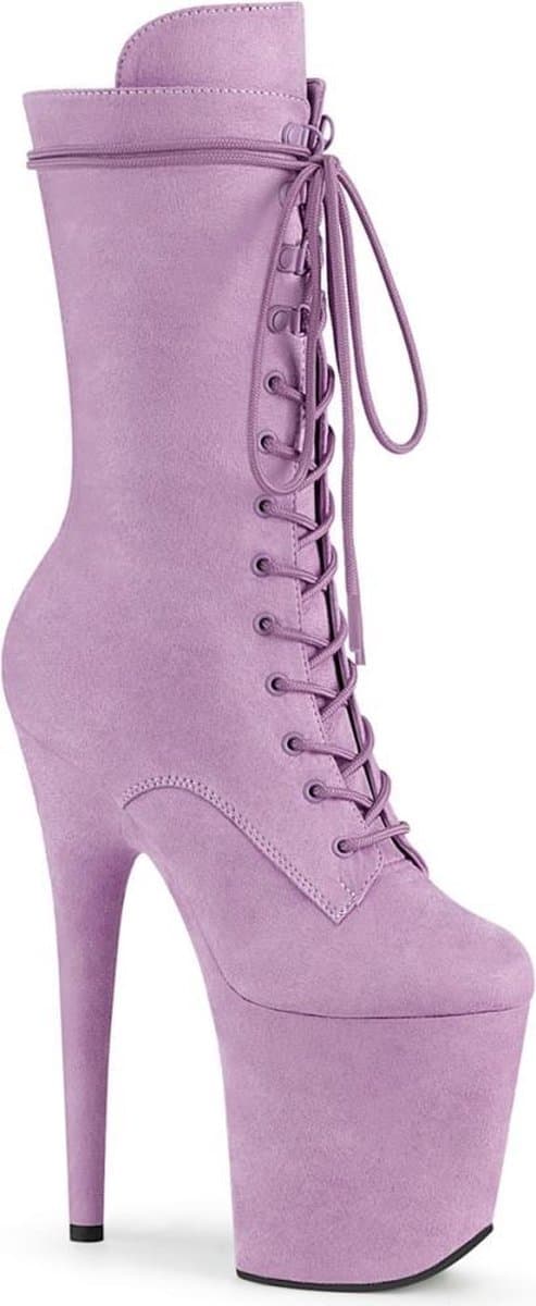 Pleaser - FLAMINGO-1050FS Plateau Laarzen - Paaldans schoenen - 35 Shoes - Roze — afbeelding 1