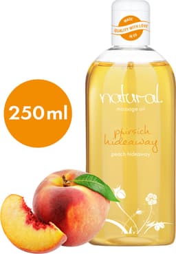 Natural Wellness massageolie, erotische massageolie, zoete perzikgeur, 250 ml — thumbnail 2