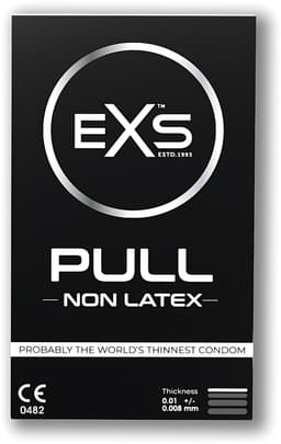 EXS Pull On Unique - 3 latexvrije condooms met pull-on strip — thumbnail 1