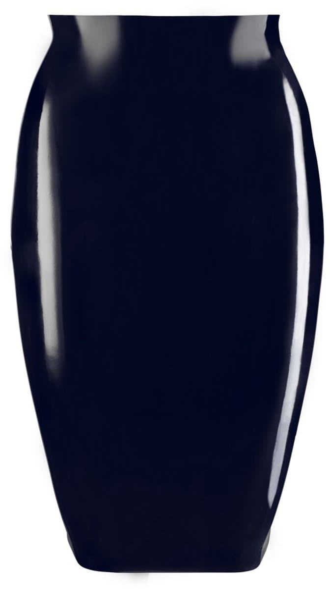 LateX – Latex Rok Wetlook en Extreem Spannend voor Feesten Taille Hoog en Knie Lang– Maat L – Zwart — afbeelding 1