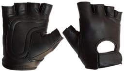 Mister B - Leren Handschoenen zonder Vingers - Zwart XL — thumbnail 1