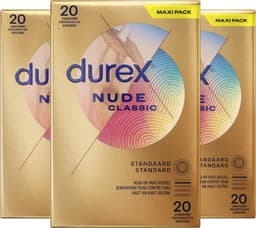 Durex Condooms Nude 20st - 3 Stuks - Voordeelverpakking — thumbnail 1