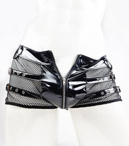 BamBella ® - Boxer short Maat XL Datex Zwart (Latex en stof SM kleding BDSM erotische heren kleding — thumbnail 5