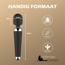 Intimate Desires® - Magic Wand Vibrator - Clitoris Stimulator - 16 Vibraties - Oplaadbaar — thumbnail 4