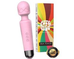 PureVibe® Silk Touch Clitoris Stimulator en Vibrator - Verbeterde Stimulator - Magic Wand Massager - Stil & Discreet - Vibrators voor Vrouwen - Seksspeeltjes - Sex Toys voor vrouwen en koppels - Roze