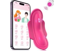 Panty Vibrator met App & Afstandsbediening – Draagbare Mini Egg Vibrator – Clitoris Stimulator – Stil Discreet Seksspeeltje voor Vrouwen & Koppels - Roze