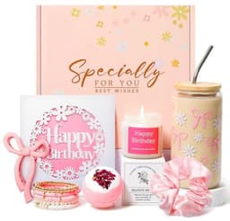 Birthday Gift for Women 10 11 12 16 18 21 30 Years Birthday Gift Girls Teenagers Best Friend Gift Set Pink Stuffs Gift Set for Boyfriend Sister Coworker — thumbnail 1