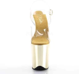 Pleaser - FLAMINGO-808 Sandaal met enkelband, Paaldans schoenen - Paaldans schoenen - 42 Shoes - Goudkleurig — thumbnail 2