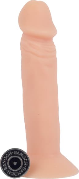 Banoch | rechte beige siliconen dildo met zuignap | small | 17 cm lang | Ø 3.2 cm — thumbnail 1
