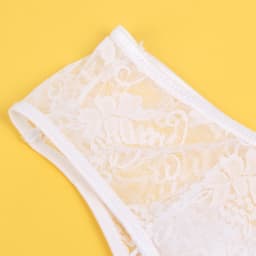 Zeloria Kanten Slip met Open Kruis – Wit – Dames Lingerie Slip met Stretch – XXL — thumbnail 5