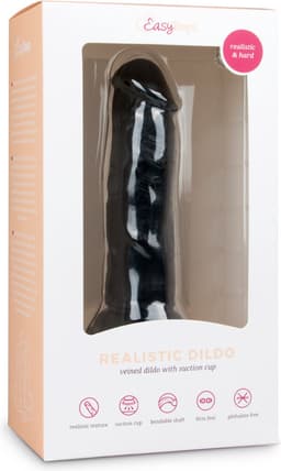 EasyToys - Realistische Dildo met Zuignap - 15,5 cm - Dildo's - Sex Toys voor Vrouwen en Mannen - Dildo Mannen Anaal - Zwart — thumbnail 2