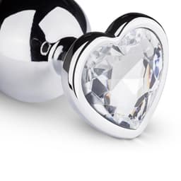 Metalen buttplug met hartje - zilverkleurig — thumbnail 5